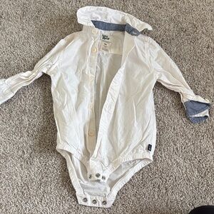 Stylish White Baby Bodysuit